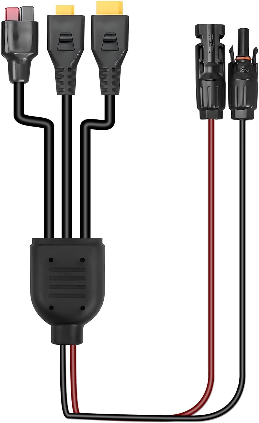 Solarplay 3-in-1 Solarladekabel DC5521 für Tragbare Powerstation, Solargeneratoren und Solarmodule XT60 & Anderson